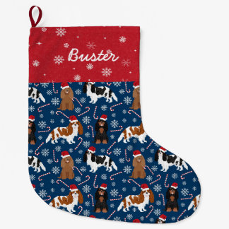 Cavalier King Charles Spaniel Süßkarpfen Name Großer Weihnachtsstrumpf