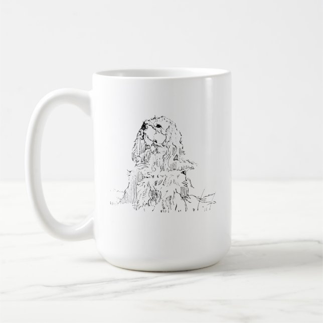 Cavalier King Charles Spaniel Tasse, Minimalistisc Kaffeetasse (Links)