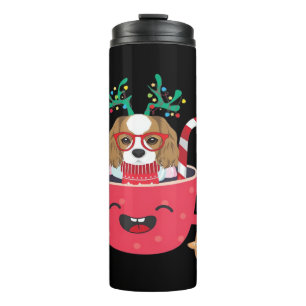 Cavalier King Charles Spaniel Teacup Weihnachtsfei Thermosbecher