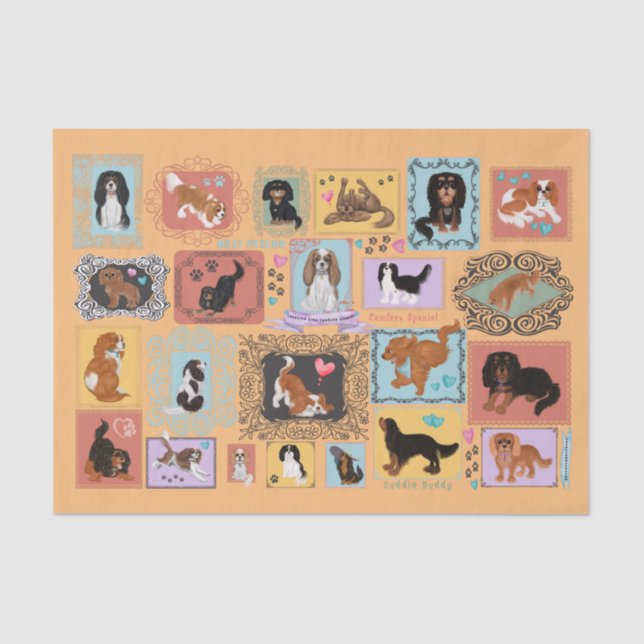 Cavalier King Charles Spaniel Tissue Paper Seidenpapier (Vorderseite)