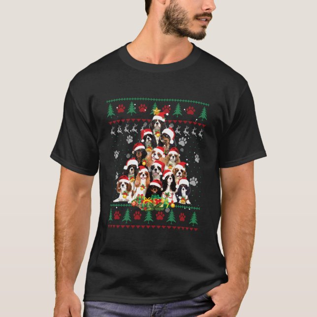 Cavalier King Charles Spaniel Tree Ugly T-Shirt (Vorderseite)