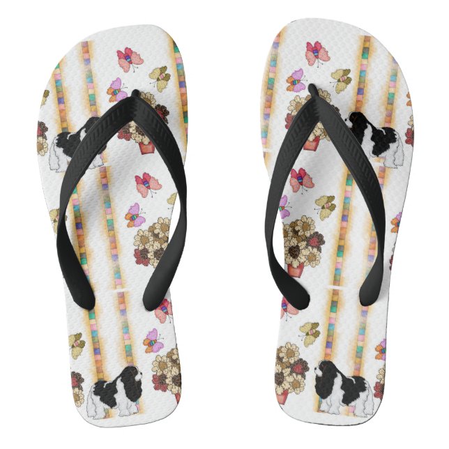 Cavalier King Charles Spaniel, Tri Flip Flops (Fußbett)