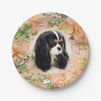 Cavalier King Charles Spaniel - Tri, Plate Pappteller