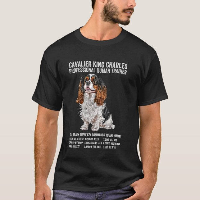 Cavalier King Charles Spaniel Tri Professionaler H T-Shirt (Vorderseite)