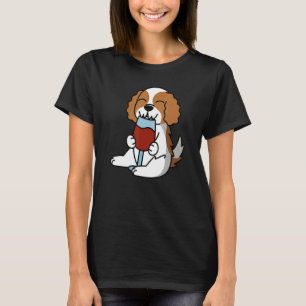 Cavalier King Charles Spaniel trinkt Wein Hund T-Shirt
