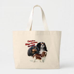 Cavalier King Charles Spaniel Trio 2 Jumbo Stoffbeutel