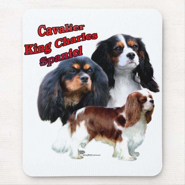 Cavalier King Charles Spaniel Trio 2 Mousepad (Vorne)