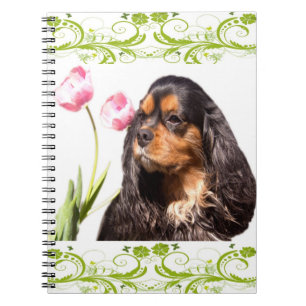 Cavalier King Charles Spaniel Tulips-Notebook Notizblock