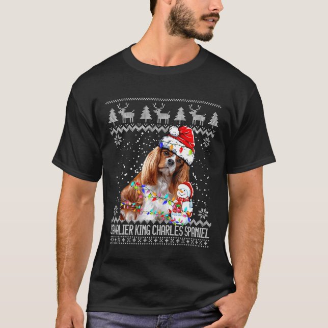 Cavalier King Charles Spaniel Ugly Christmas Sweat T-Shirt (Vorderseite)