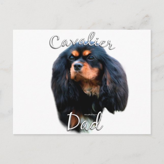 Cavalier King Charles Spaniel Vater 2 Postkarte (Vorderseite)