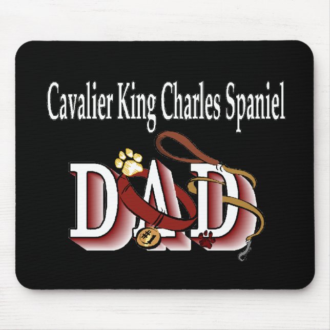 Cavalier King Charles Spaniel VATER Gifts Mousepad (Vorne)