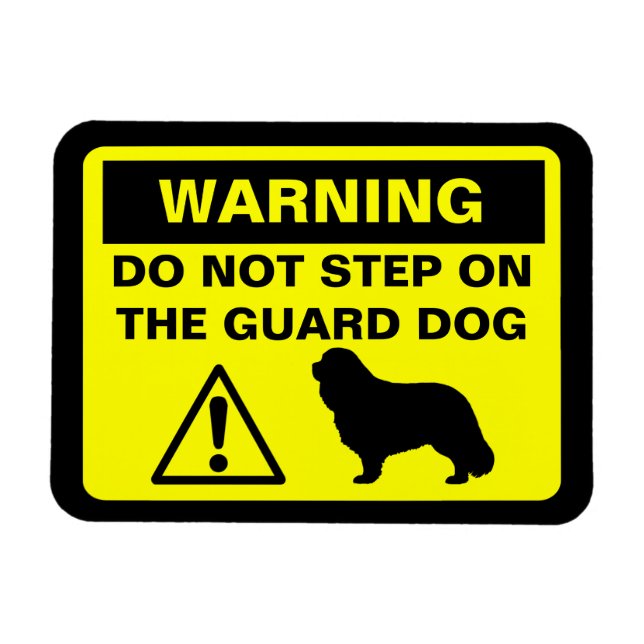Cavalier King Charles Spaniel Wachhund Warnung Magnet (Horizontal)