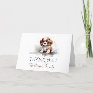 Cavalier King Charles Spaniel Watercolor Vielen Da Dankeskarte