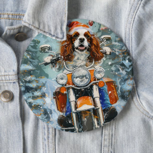 Cavalier King Charles Spaniel Weihnachten Button