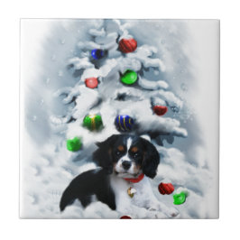 Cavalier King Charles Spaniel Weihnachten Fliese