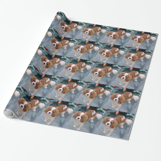 Cavalier King Charles Spaniel Weihnachten Geschenkpapier (Ungerollt)
