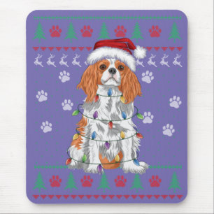 Cavalier King Charles Spaniel Weihnachten Hässlich Mousepad