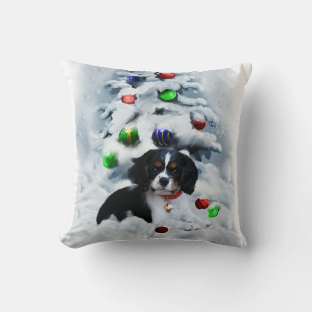 Cavalier King Charles Spaniel Weihnachten Kissen (Vorderseite)