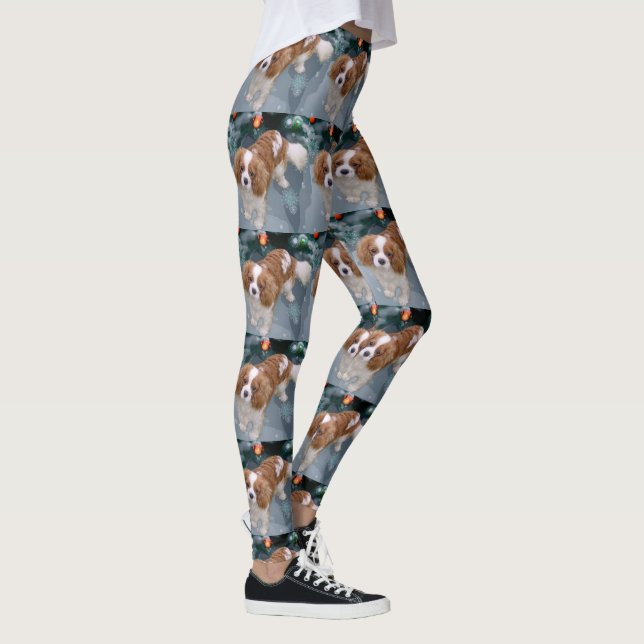 Cavalier King Charles Spaniel Weihnachten Leggings (Rechts)