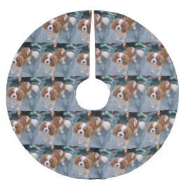 Cavalier King Charles Spaniel Weihnachten Polyester Weihnachtsbaumdecke