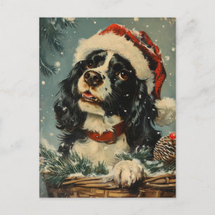 Cavalier King Charles Spaniel Weihnachten Postkarte