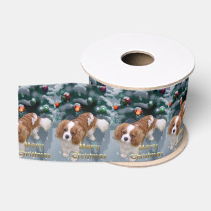 Cavalier King Charles Spaniel Weihnachten Ripsband