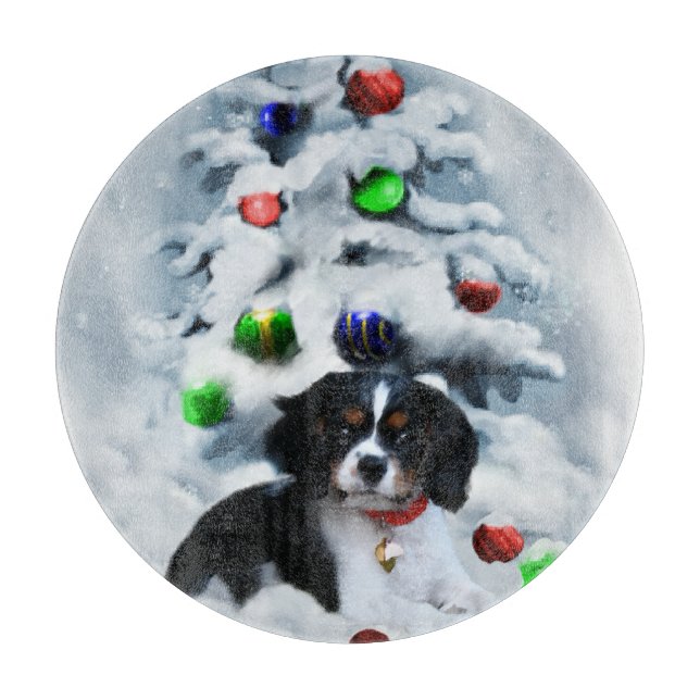 Cavalier King Charles Spaniel Weihnachten Schneidebrett (Vorderseite)