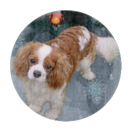 Cavalier King Charles Spaniel Weihnachten Schneidebrett