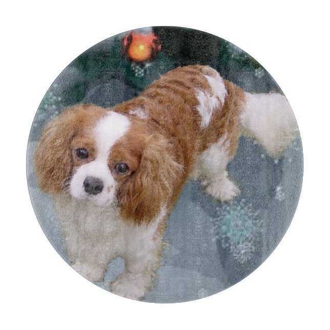 Cavalier King Charles Spaniel Weihnachten Schneidebrett (Vorderseite)