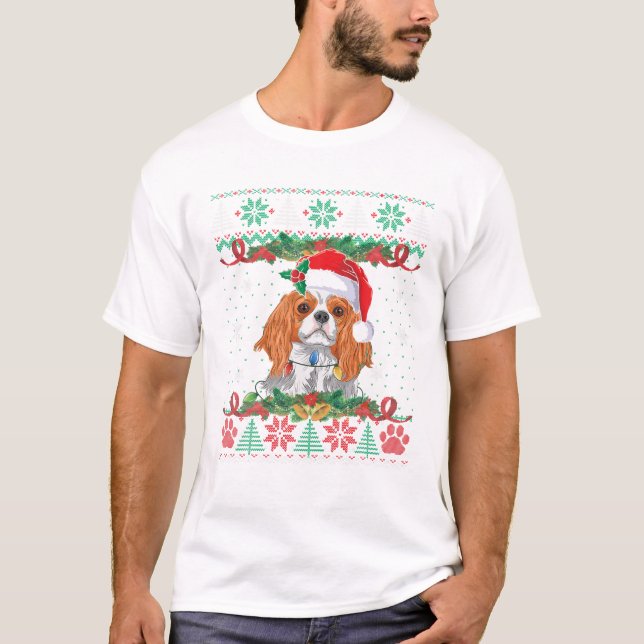 Cavalier King Charles Spaniel Weihnachten T-Shirt (Vorderseite)