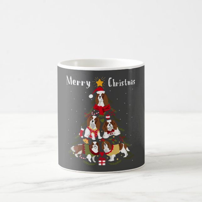 Cavalier King Charles Spaniel Weihnachtsbaum Xmas Kaffeetasse (Mittel)