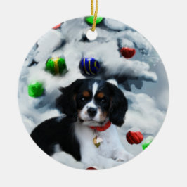 Cavalier King Charles Spaniel Weihnachtsdekoration Keramikornament
