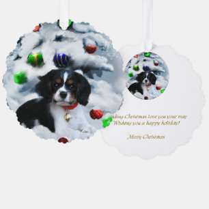 Cavalier King Charles Spaniel Weihnachtsgeschenke Ornament Karte