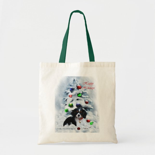 Cavalier King Charles Spaniel Weihnachtsgeschenke Tragetasche (Vorne)