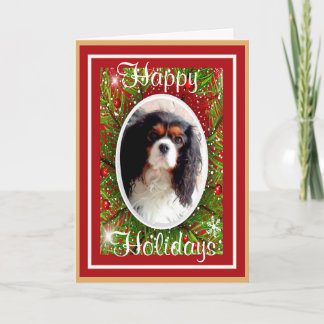 Cavalier King Charles Spaniel Weihnachtskarte Feiertagskarte