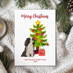 Cavalier King Charles Spaniel Weihnachtskarte Feiertagskarte