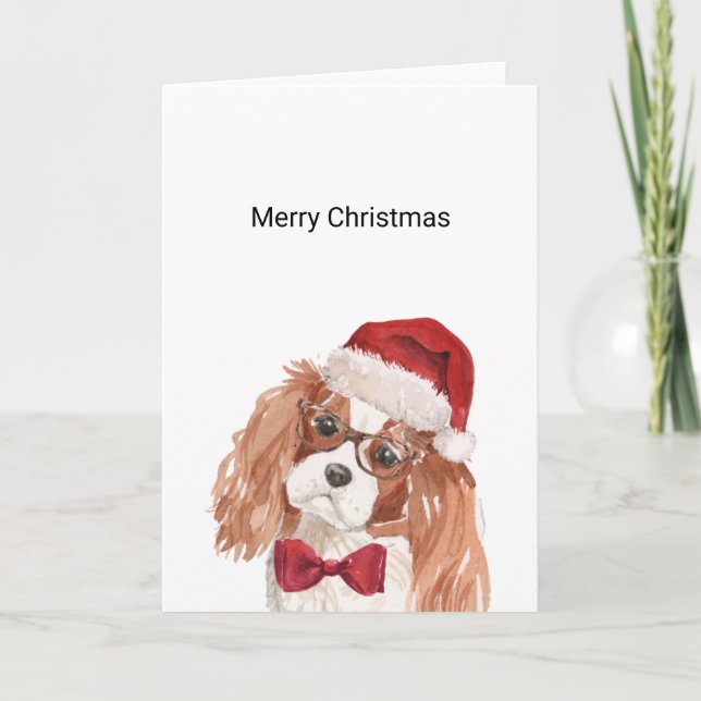Cavalier King Charles Spaniel Weihnachtskarte Karte (Vorderseite)