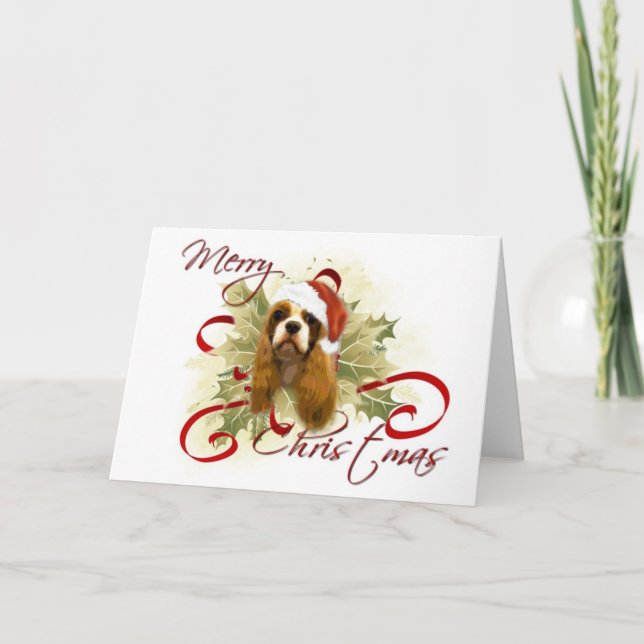 Cavalier King Charles Spaniel Weihnachtskarten Feiertagskarte (Vorderseite)