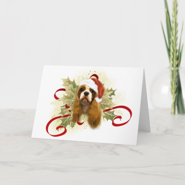 Cavalier King Charles Spaniel Weihnachtskarten Feiertagskarte (Vorderseite)