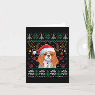 Cavalier King Charles Spaniel Weihnachtsmann hässl Karte