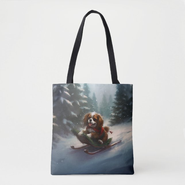 Cavalier King Charles Spaniel Weihnachtsschnee (Vorderseite)