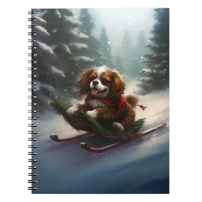 Cavalier King Charles Spaniel Weihnachtsschnee Notizblock (Vorderseite)