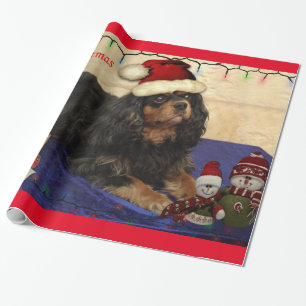 Cavalier King Charles Spaniel Weihnachtsverpackung Geschenkpapier
