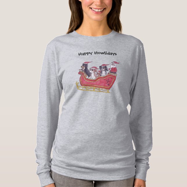 Cavalier King Charles Spaniel Winter Holiday  T-Shirt (Vorderseite)