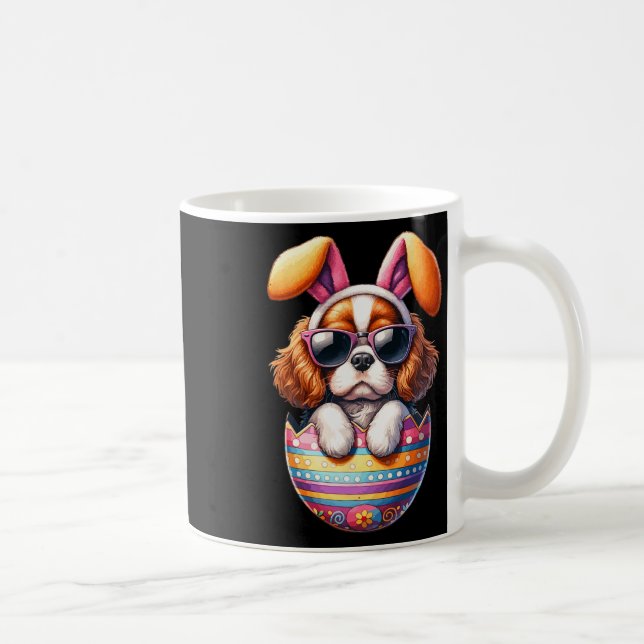 Cavalier King Charles Spaniels Dog Lover Easter Eg Kaffeetasse (Rechts)