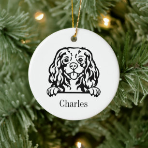 Cavalier King Charles Spaniels Hund Keramik Ornament