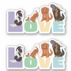 Cavalier King Charles Spaniels Liebe Aufkleber