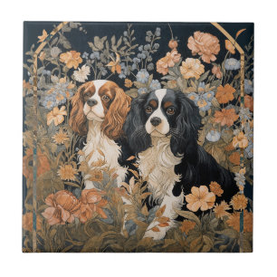 Cavalier King Charles Spaniels Tapestry Style Fliese