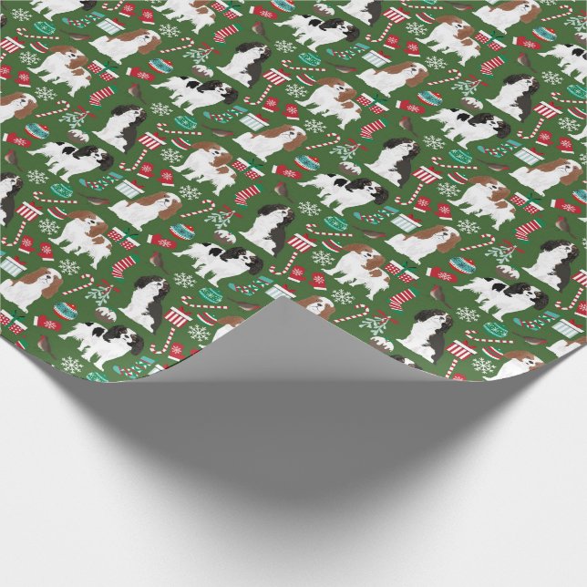 Cavalier King Charles Spanisch Wrapping Paper Geschenkpapier (Ecke)