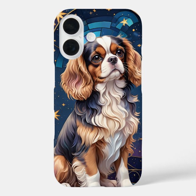 Cavalier King Charles Stared Glass Night Sky Star Case-Mate iPhone Hülle (Rückseite)